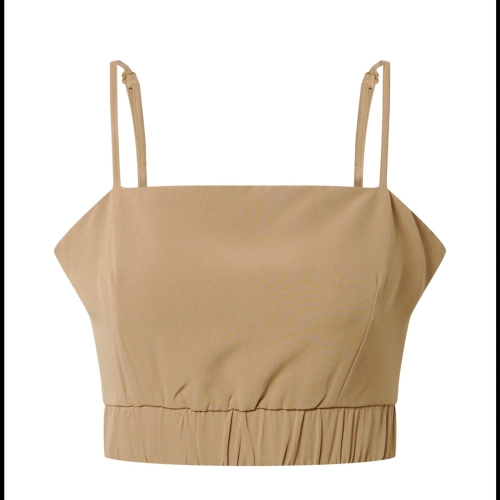 4th & Reckless Aiden top in Sand medium crop tank - Picture 3 of 9